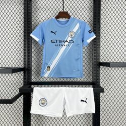Manchester City 2025-26 Home Kids Kit