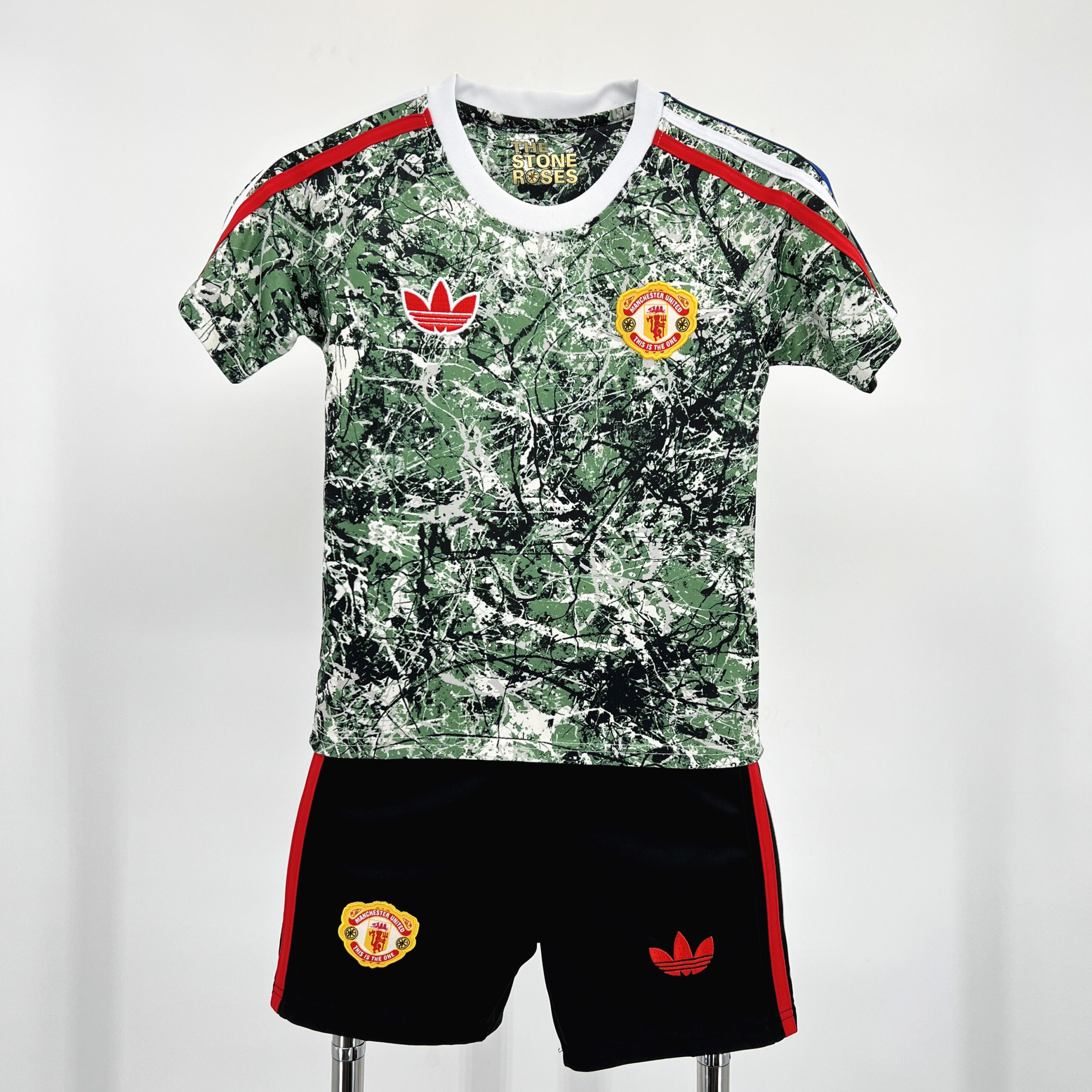 Manchester United 2024-25 Stone Roses Originals Icon Edition Kids Kit Manchester United 2024-25 Stone Roses Originals Icon Edition Kids Kit
