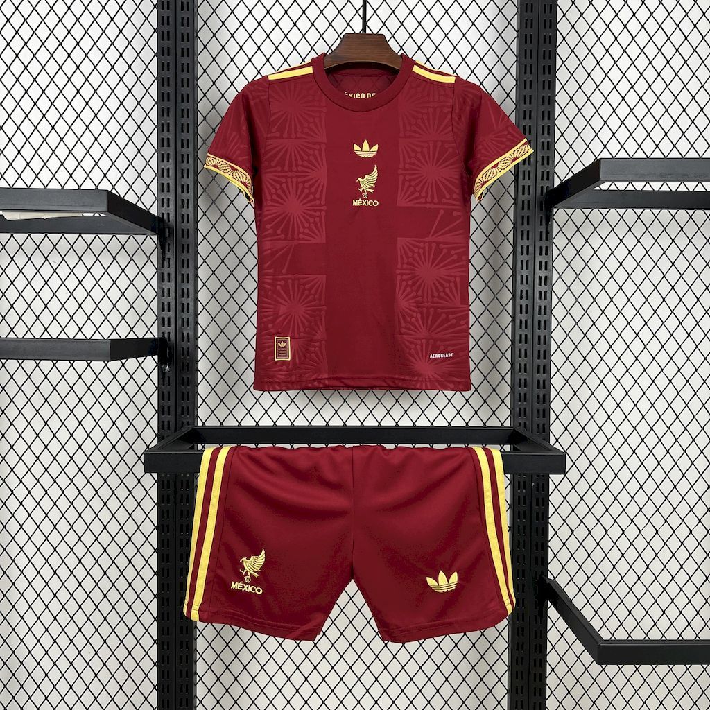 Mexico 2025-26 Gold- Red Kids Kit Mexico 2025-26 Gold- Red Kids Kit