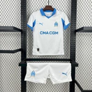 Olympique Marseille 2025-26 Home Kids Kit