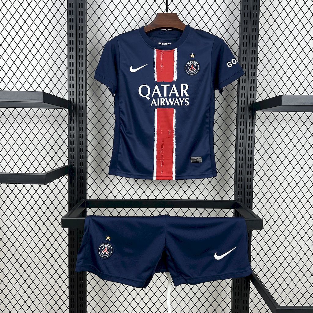 Paris Saint-Germain 2024-25 Home Kids Kit (with stars) Paris Saint-Germain 2024-25 Home Kids Kit (with stars)