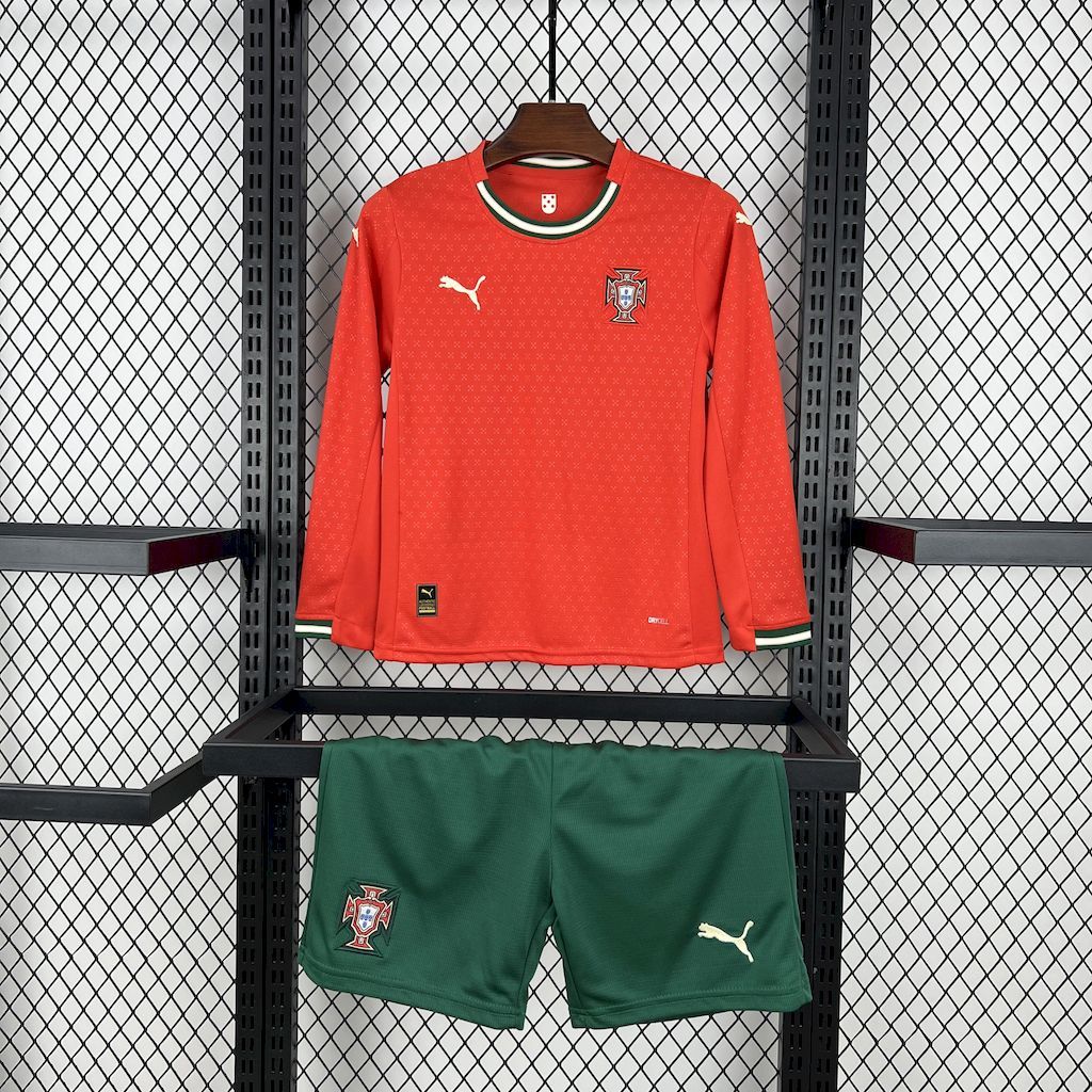 Portugal 2025-26 Home Long Sleeves Kids Kit Portugal 2025-26 Home Long Sleeves Kids Kit