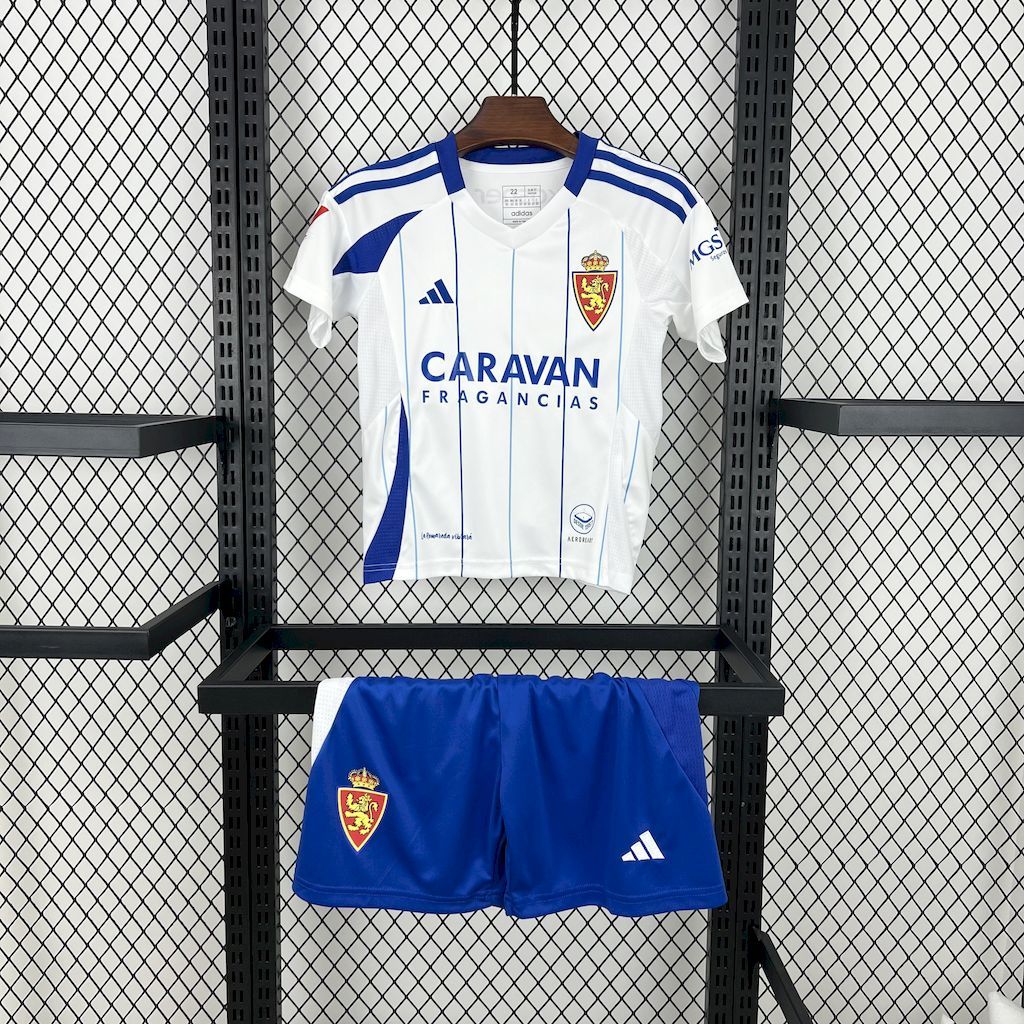 Real Zaragoza 202425 Home Kids Kit Real Zaragoza 202425 Home Kids Kit