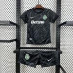 Sporting CP 2025-26 Black Goalkeeper Kids Kit