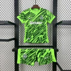 Sporting CP 2025-26 Green Goalkeeper Kids Kit