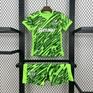 Sporting CP 2025-26 Green Goalkeeper Kids Kit