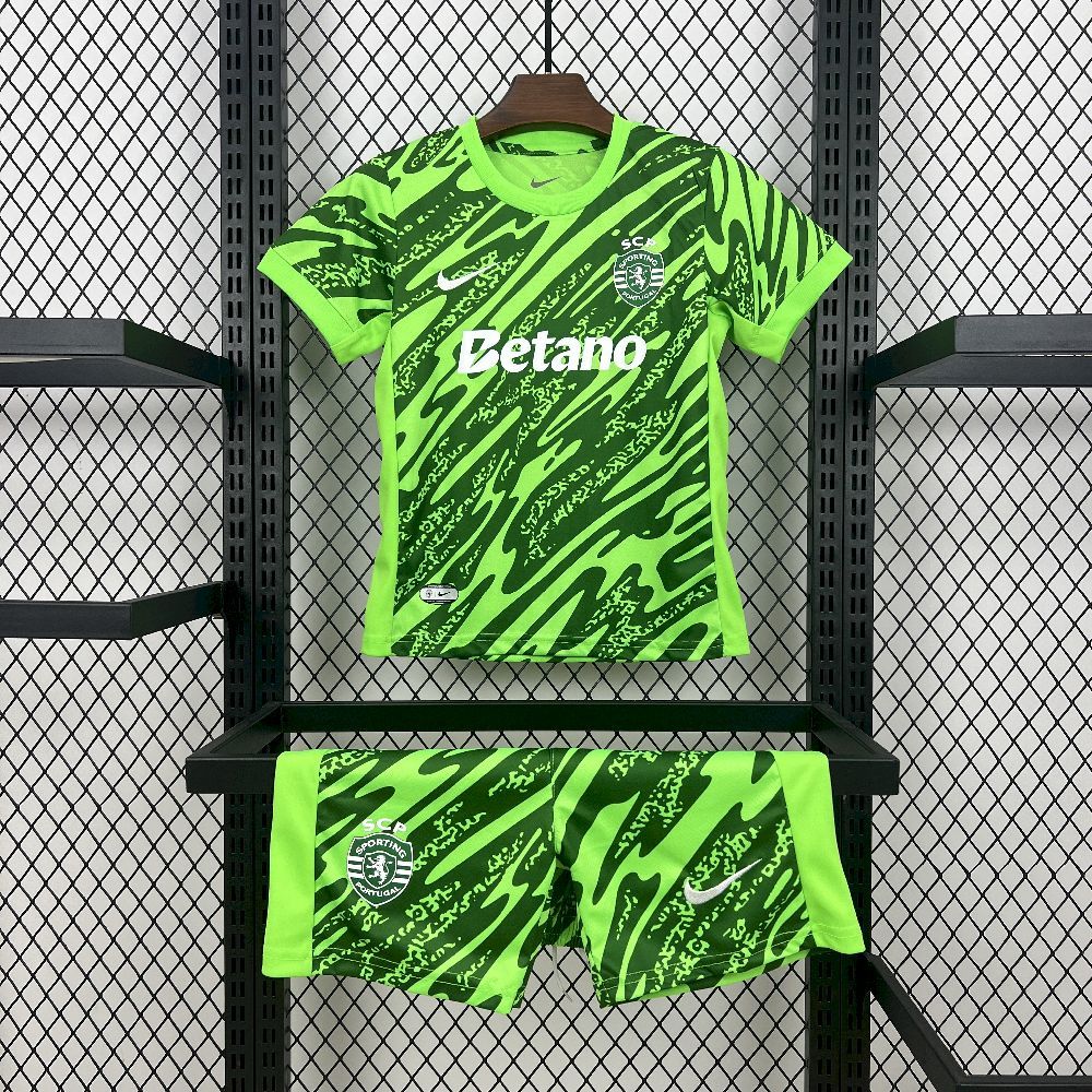 Sporting CP 2025-26 Green Goalkeeper Kids Kit Sporting CP 2025-26 Green Goalkeeper Kids Kit