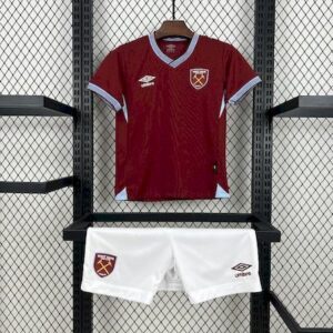 West Ham United 2025-26 Home Jersey Kids Kit