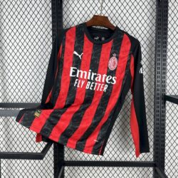 AC Milan 2025-26 Home Long Sleeves Jersey