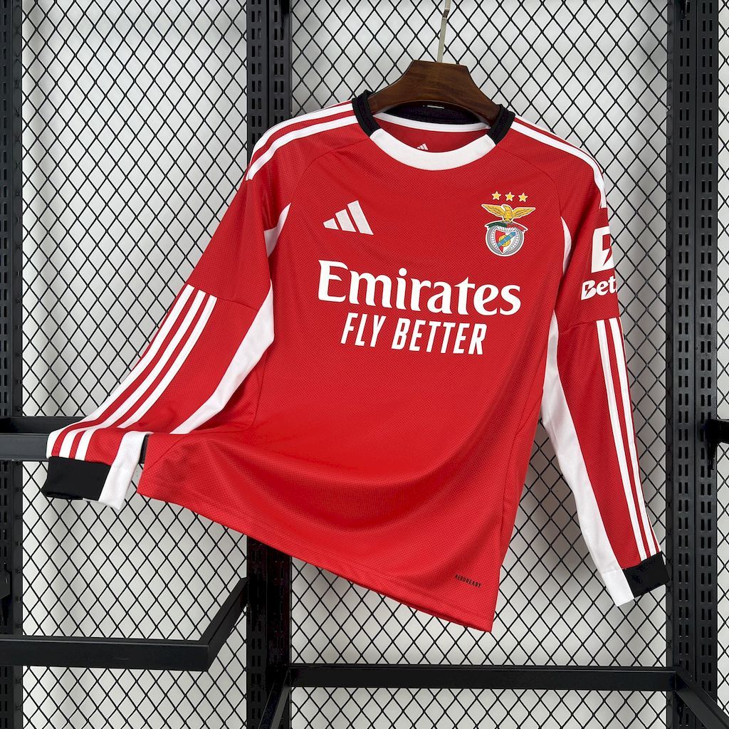 Benfica 2025-26 Home Long Sleeves Jersey Benfica 2025-26 Home Long Sleeves Jersey