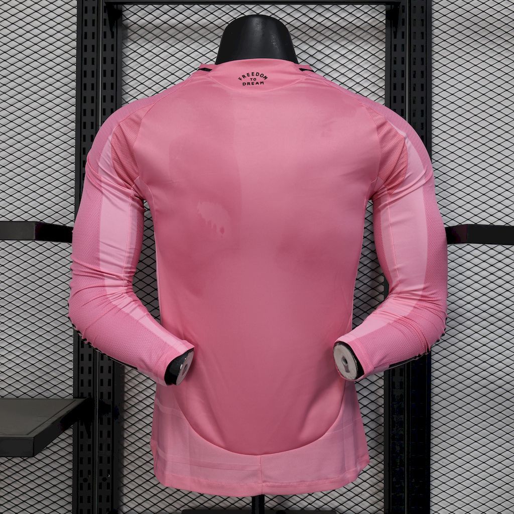 Inter Miami 2025-26 Home Long Sleeves Jersey Player Version Inter Miami 2025-26 Home Long Sleeves Jersey Player Version