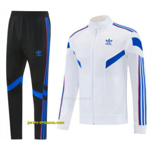 2026-27 Adidas Originals White Full Zipper Jacket Tracksuit + Navy Blue Long Pan