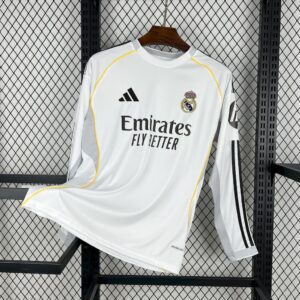 Real Madrid 2025-26 Home Long Sleeves Jersey