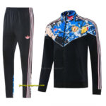 2026-27 Manchester United Black Grunge Splatter Paint Full Zipper Jacket Tracksu