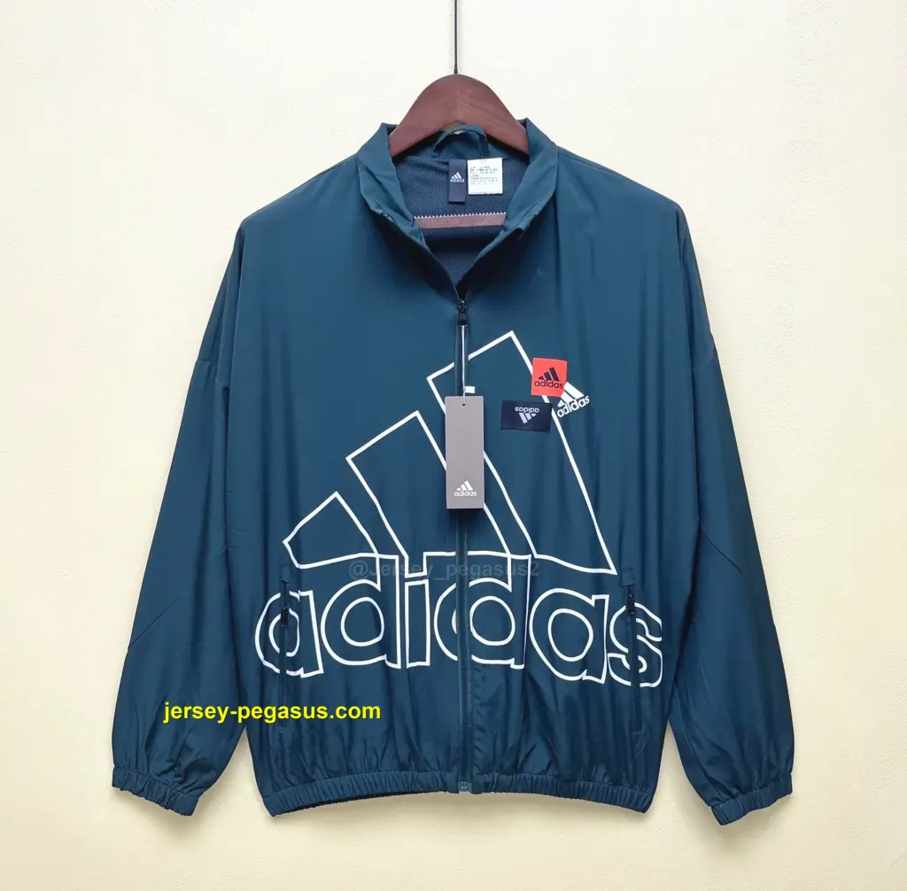 Adidas windbreaker dark green