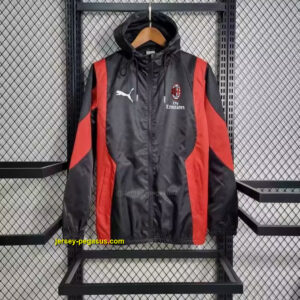 Windbreaker AC Milan Black Cheap Soccer Jerseys