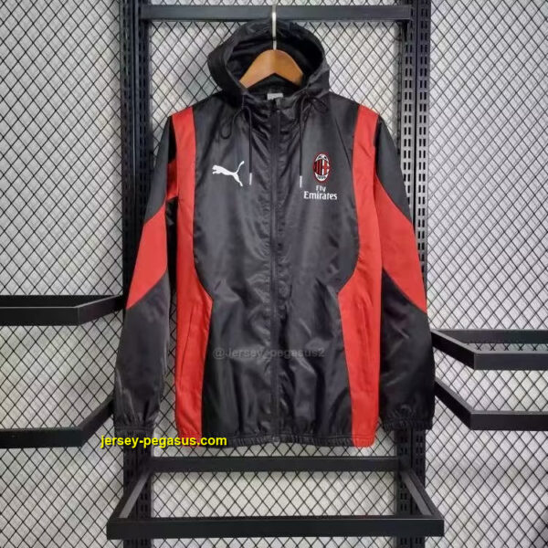 Windbreaker AC Milan Black Cheap Soccer Jerseys