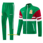 2026-27 Mexico Green & Red Retro Full Zipper Jacket Tracksuit + Long Pants (Adid