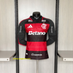 2026-27 Player version long-sleeved Flamengo home All Sponsors