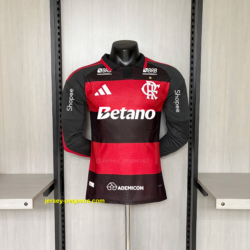 2026-27 Player version long-sleeved Flamengo home All Sponsors