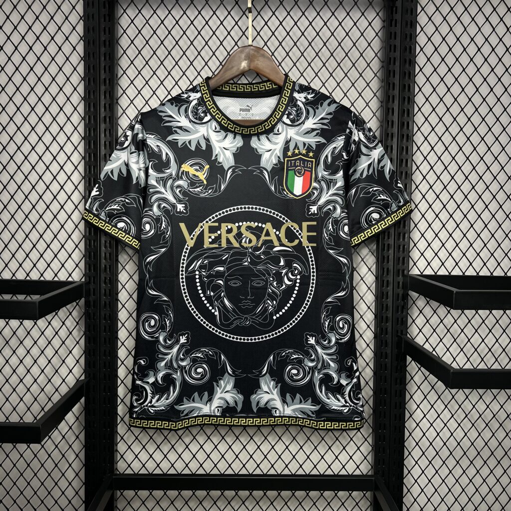 Italy 2023-24 Versace Co-Branded Edition Jersey Black