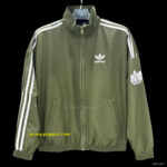 2026 Adidas Green Full Zipper Windbreaker