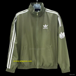 2026 Adidas Green Full Zipper Windbreaker