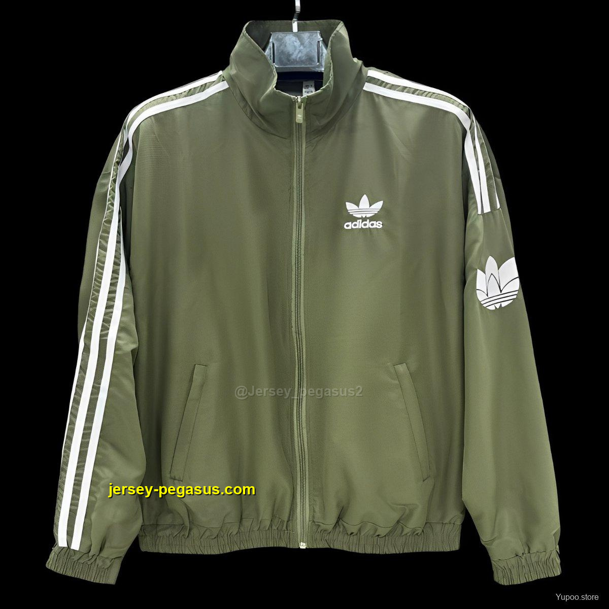 2026 Adidas Green Full Zipper Windbreaker 2026 Adidas Green Full Zipper Windbreaker