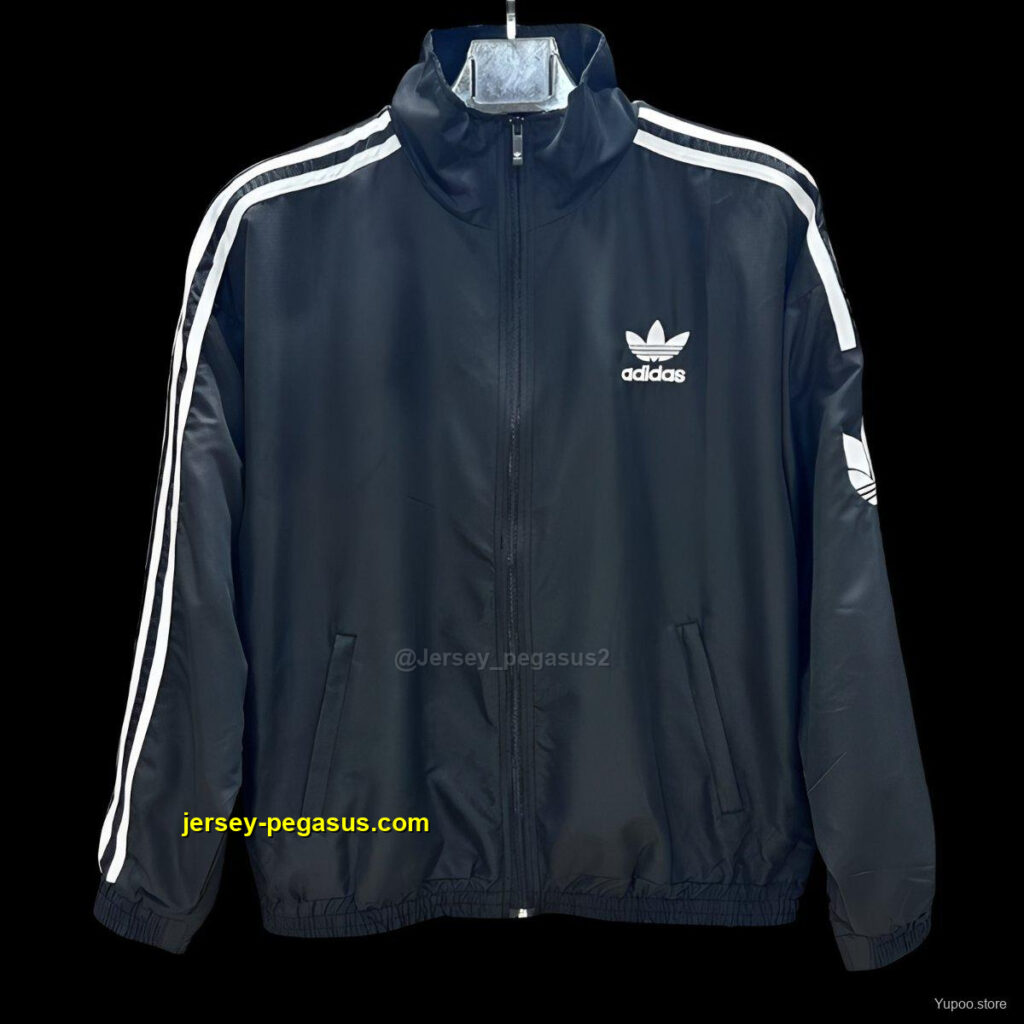 2026 Adidas Navy Full Zipper Windbreaker