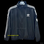2026 Adidas Navy Full Zipper Windbreaker