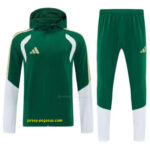 Adidas Navy Green &White Full Zipper Hooded Windbreaker Jacket Tracksuit + Long