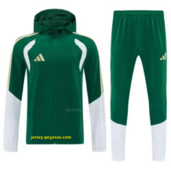 Adidas Navy Green &White Full Zipper Hooded Windbreaker Jacket Tracksuit + Long