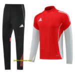Adidas RedWhite Full zipper Jacket Tracksuit+ long pants