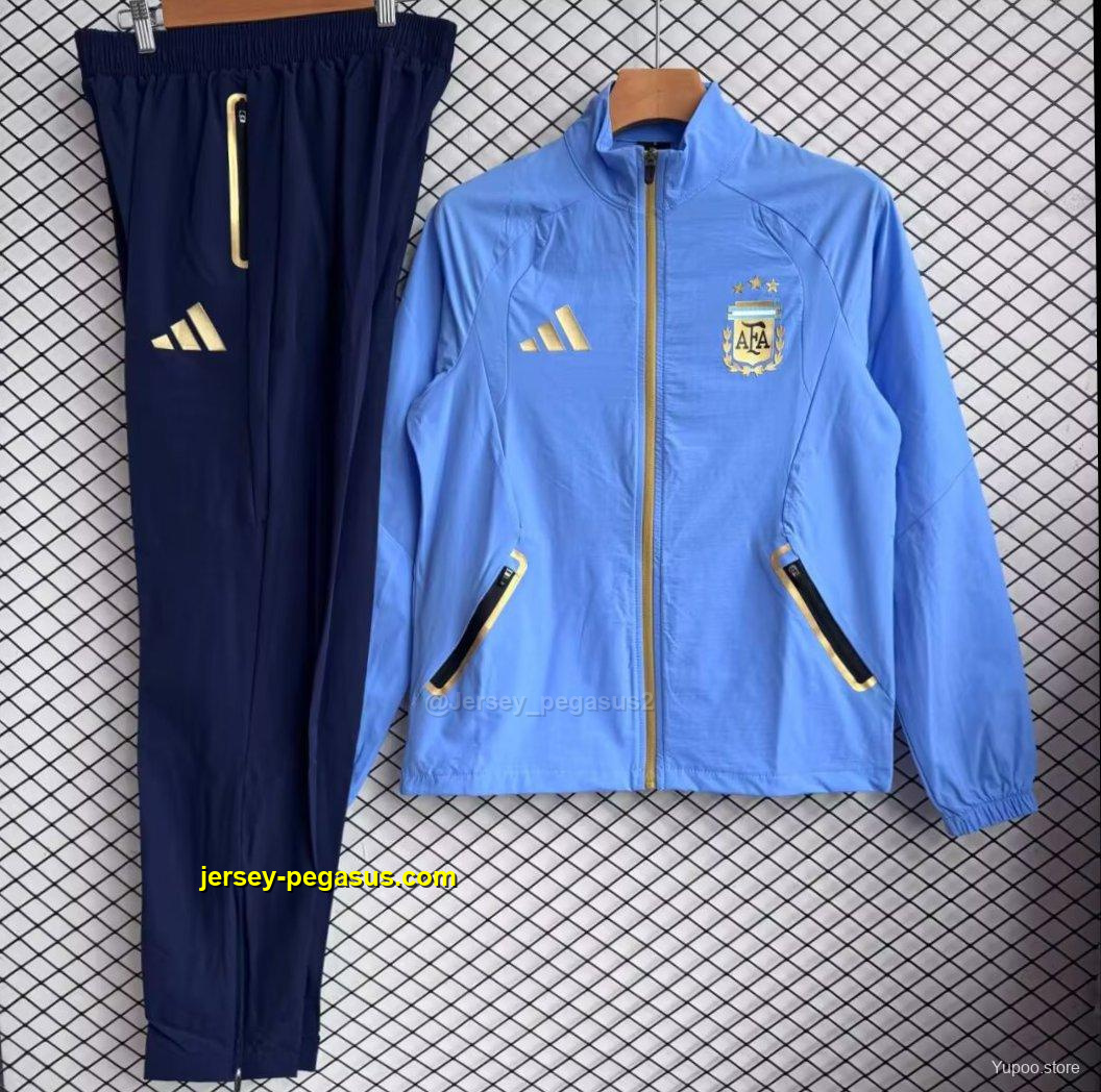 2026 Argentina BLue Full Zipper Windbreaker + Long Pants 2026 Argentina BLue Full Zipper Windbreaker + Long Pants