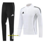 Adidas White Full zipper Jacket Tracksuit+ long pants
