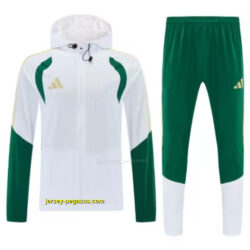 Adidas White&Navy Green Full Zipper Hooded Windbreaker Jacket Tracksuit + Long P