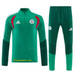 Algeria Green Half Zipper Jacket Tracksuit + Long Pants
