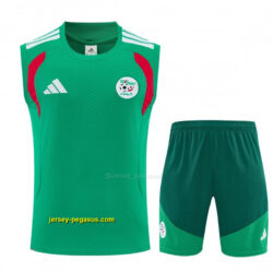 Algeria Green Sleeveless Training Vest +Shorts Set