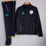 Algeria National Team Black Full zipper Jacket Tracksuit+ long pants