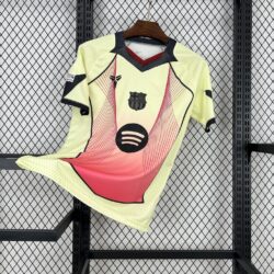 Barcelona 2025-26 yellow pink special edition Jersey (With Champions League)