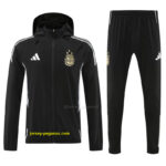 Argentina Black Full zipper Jacket Tracksuit+ long pants