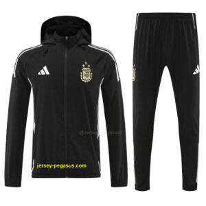 Argentina Black Full zipper Jacket Tracksuit+ long pants