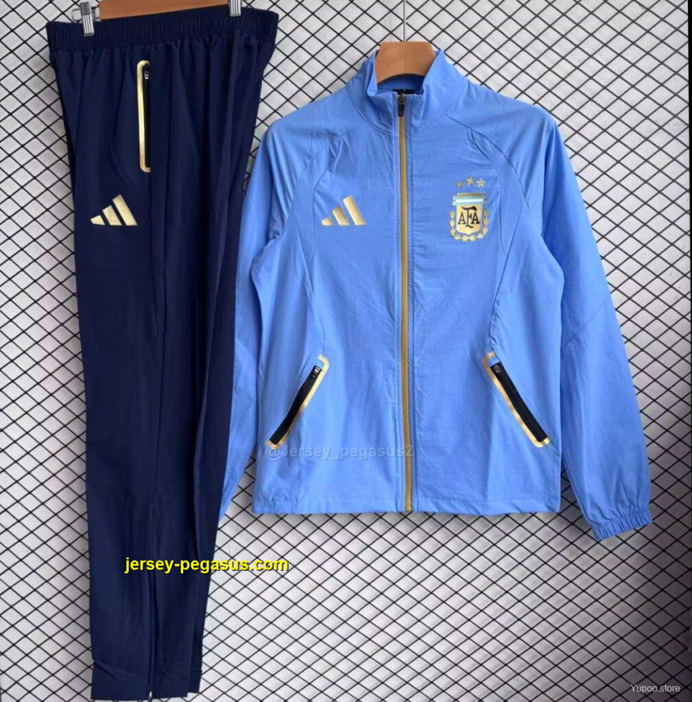 Argentina Sky Blue Full zipper Jacket Tracksuit+ long pants
