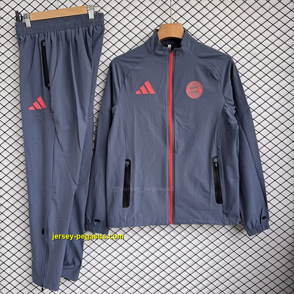 FC Bayern Munich 2025-26 Dark Gray Windbreaker Suit