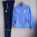 Argentina Sky Blue Full zipper Jacket Tracksuit+ long pants