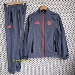 FC Bayern Munich 2025-26 Dark Gray Windbreaker Suit