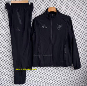 Arsenal Black Full zipper Jacket Tracksuit+ long pants