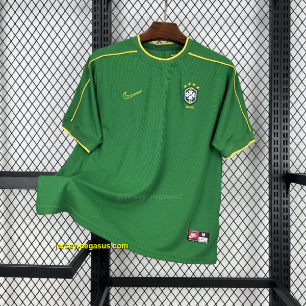 1998 Brazil Goalkeeper Retro Kit Vintage Shirt 1998 Brazil Goalkeeper Retro Kit Vintage Shirt