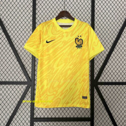 2024 France Goalkeeper Yellow Kit UEFA Euro Football Replicas
