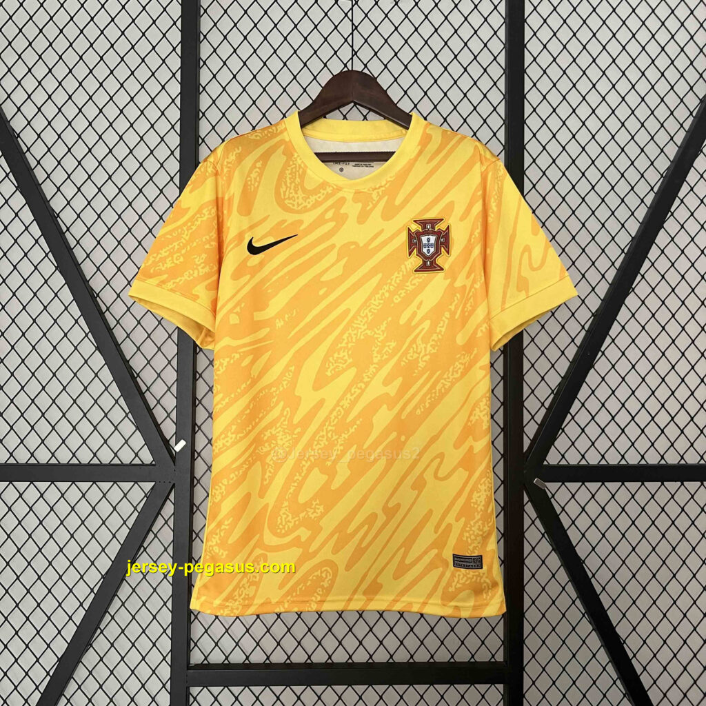 2024 Portugal Goalkeeper Yellow Kit UEFA Euro Football Replicas